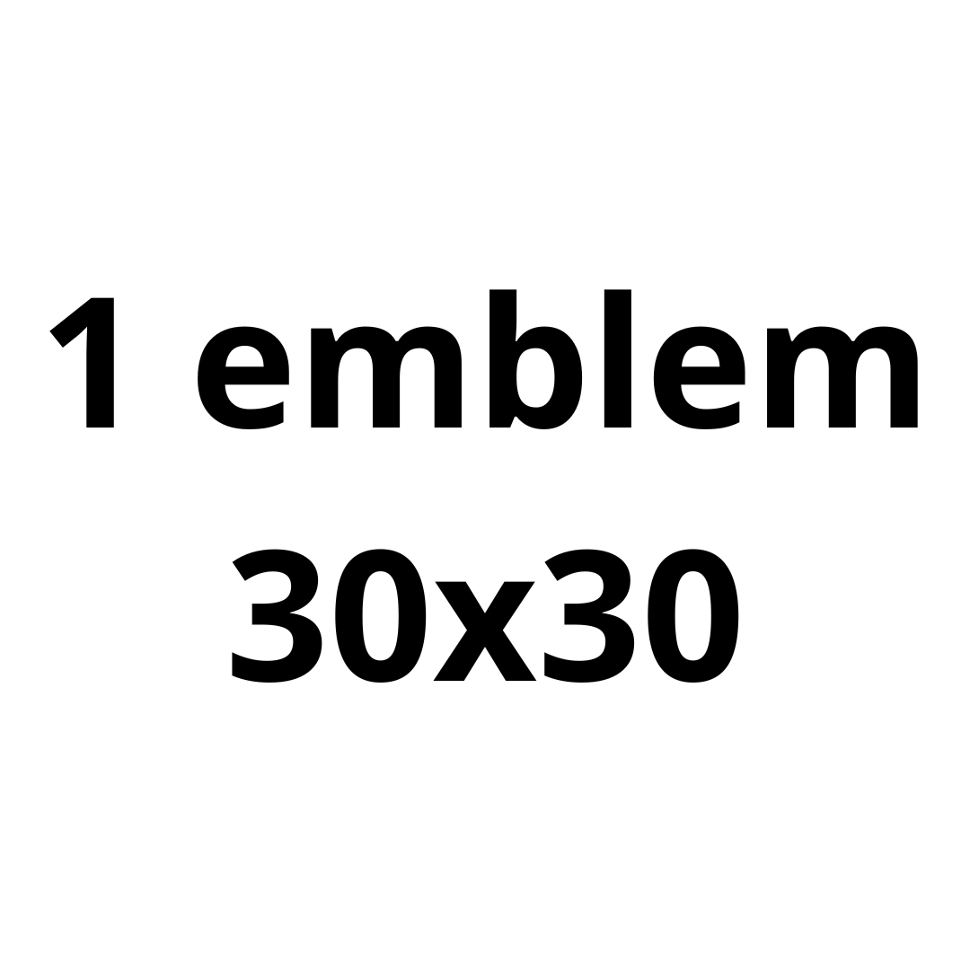 Personal emblem: 30х30cm 