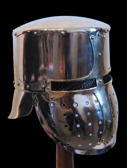 Later faceguard Great Helm Armadura de placas