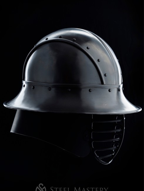 Chapel-de-fer with SCA grill Helmets