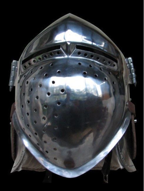 Bascinet with side hinged visor Armure de plaques