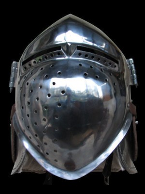Bascinet with side hinged visor Helmets