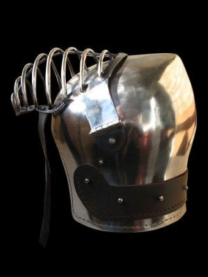 Bascinet with side hinged bar visor Helmets