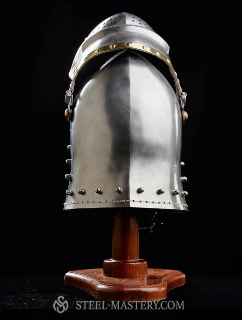 Bascinet 1350-1440 years with Single Ocular visor Helmets
