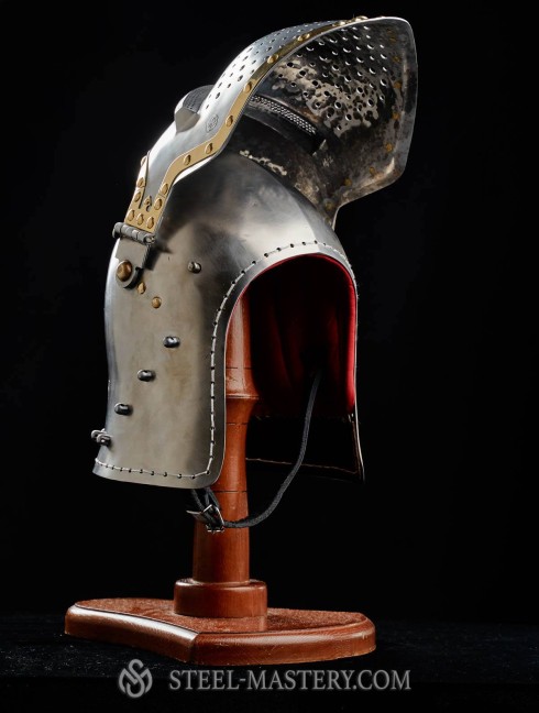 Bascinet 1350-1440 years with Single Ocular visor Helmets