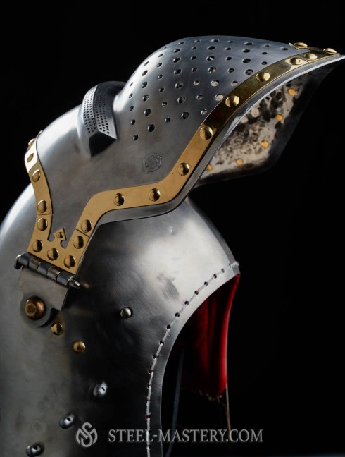 Bascinet 1350-1440 years with Single Ocular visor Corazza