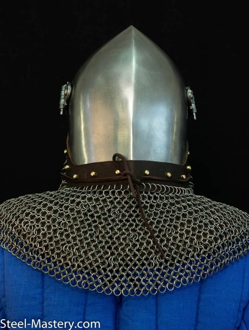 Bascinet 1350-1440 years with Single Ocular visor Corazza