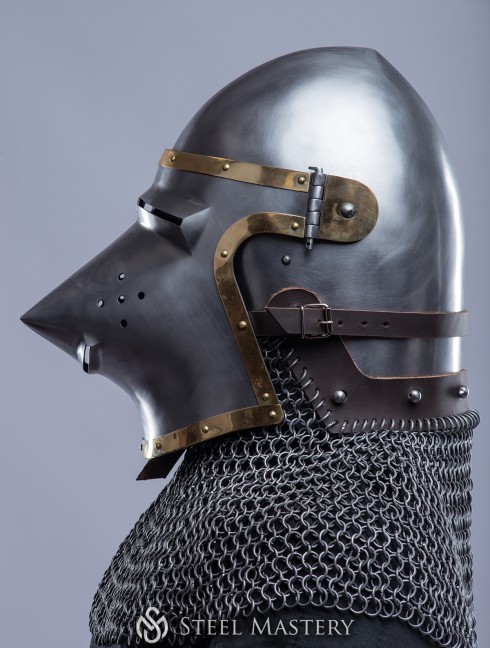 Bascinet hounskull  Armure de plaques