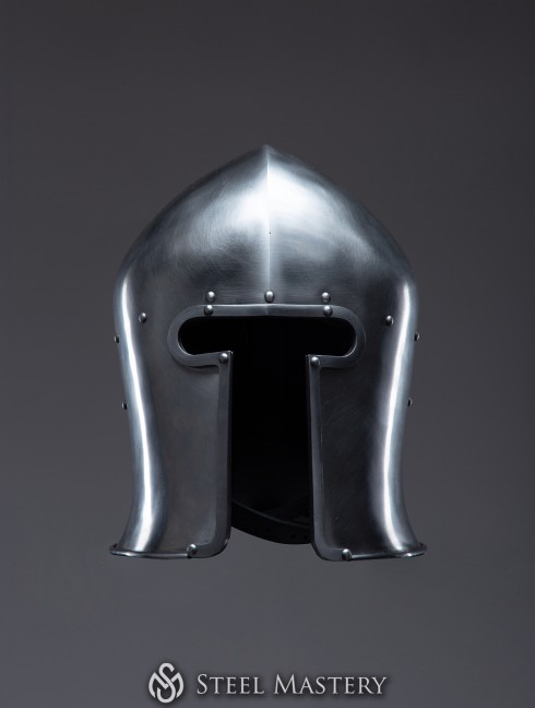 Barbute Helm with narrow T-opening - 1460 year Armure de plaques