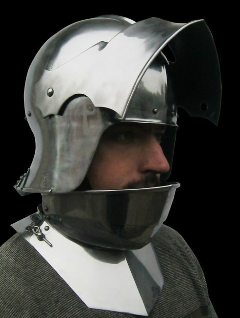 Visored french sallet with bevor - 15th century Helmets