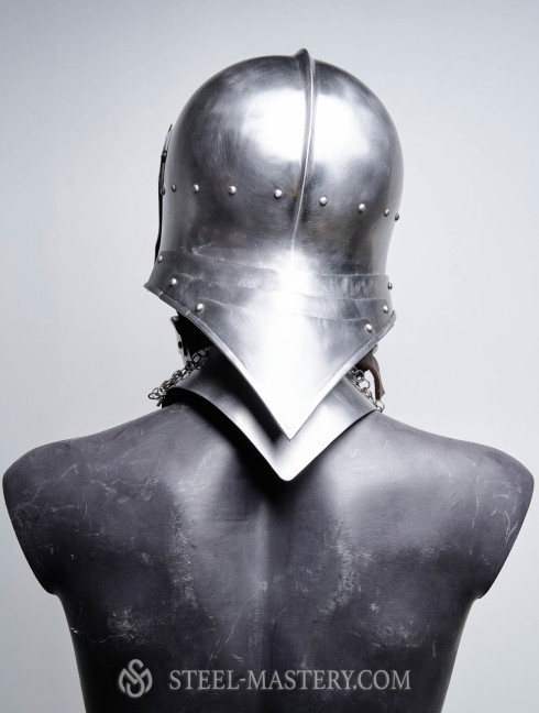 Visored french sallet with bevor - 15th century Corazza