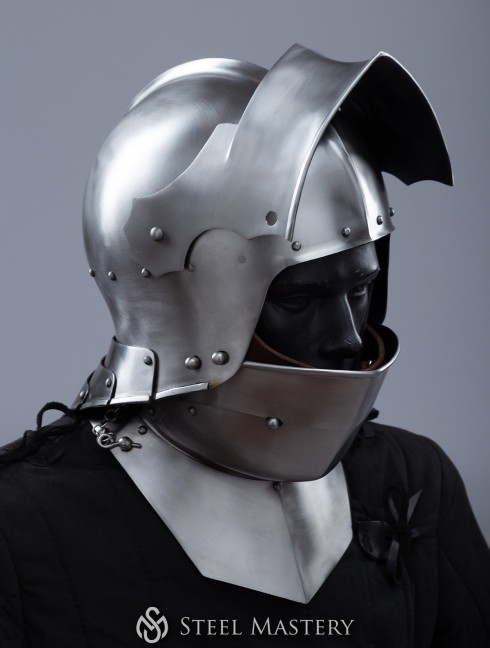 Visored french sallet with bevor - 15th century Helmets