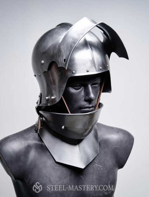 Visored french sallet with bevor - 15th century Helmets
