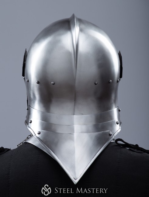 Visored french sallet with bevor - 15th century Corazza