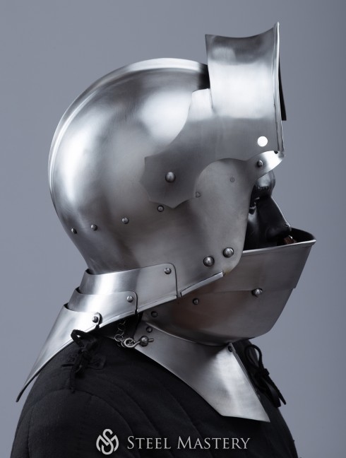 Visored french sallet with bevor - 15th century Plattenrüstungen