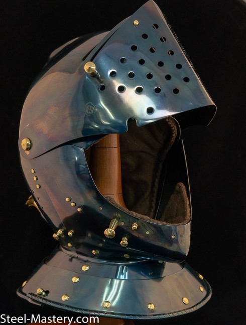 Armet closed helmet 16th century Armadura de placas