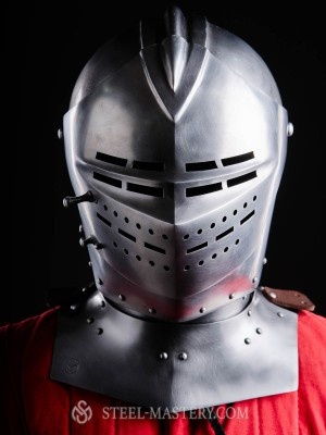 Armet closed helmet 16th century Armadura de placas