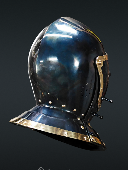 European medieval closed helmet (armet) - 16th century Armadura de placas