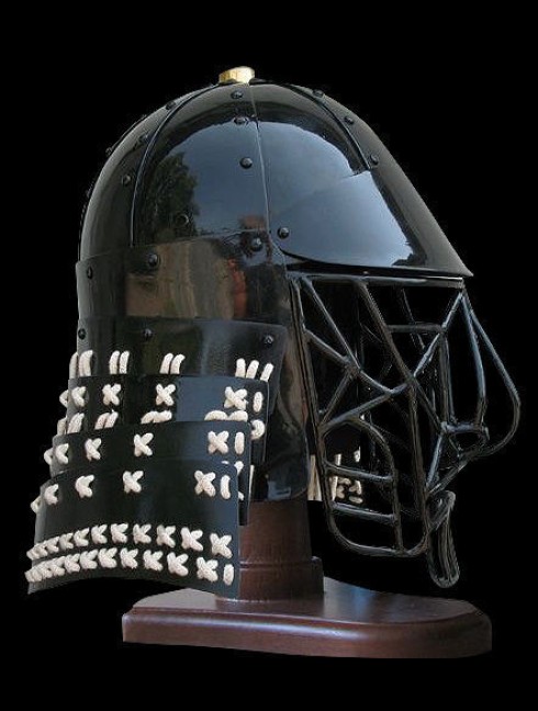 Japanese kabuto with bar grill Armure de plaques