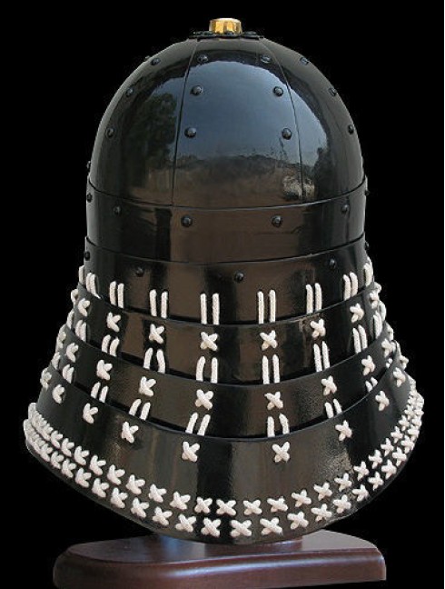 Japanese kabuto with bar grill Armure de plaques