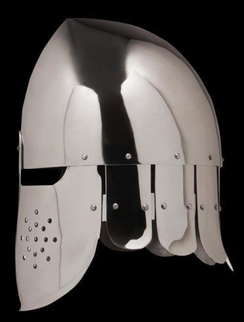"Phrygian cap" helmet with plate neck protection Plattenrüstungen