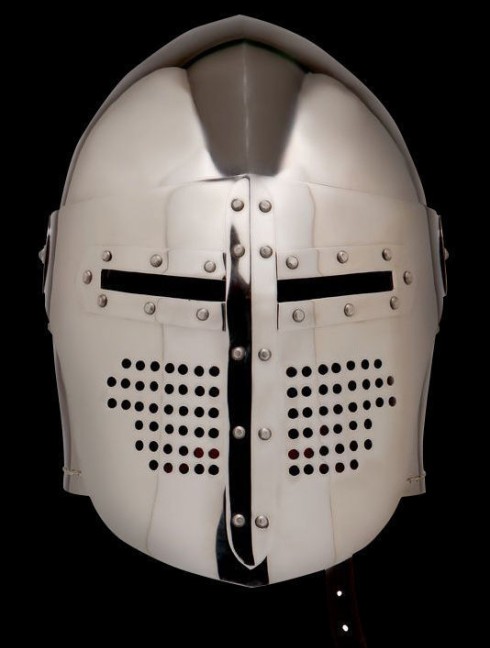 Early bascinet with lifting visor Armure de plaques