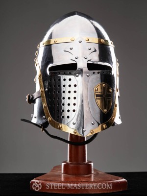 16 Gauges getinte middeleeuwse geëtste burgonet helm ridderhelm Accessoires Hoeden & petten Helmen Militaire helmen 