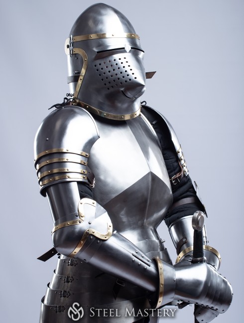 Knightly plate arms of the 14th century with Elbow Caps Plattenrüstungen