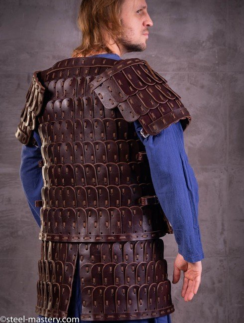 Leather lamellar armor