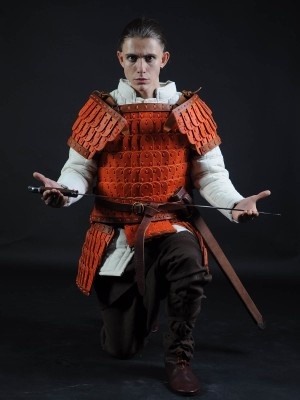Leather lamellar armor
