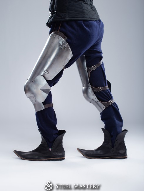 Plate legs late 14th - early 15th century Metal leg protection