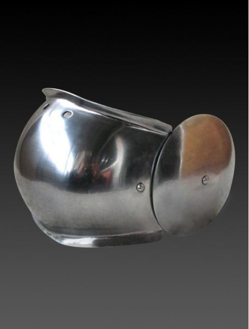 Knee cap with plain rondel Metal leg protection