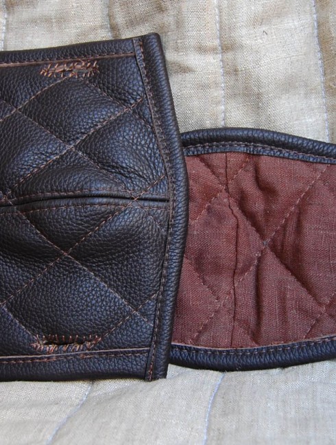 Leather padding for elbows and knees Calzones acolchados