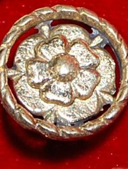 Cast bronze rivet-belt mount "Rose" Riemenhalterungen