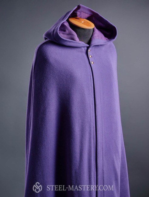 Woolen cloak with hood and linen lining Umhänge und Capes