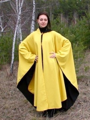Two-sided cloak with hood Cloaks and capes