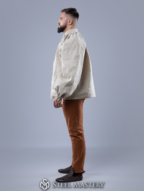 Men's shirt with lacing, XV century Vestimenta medieval
