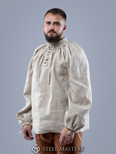 Men's shirt with lacing, XV century Vestimenta medieval