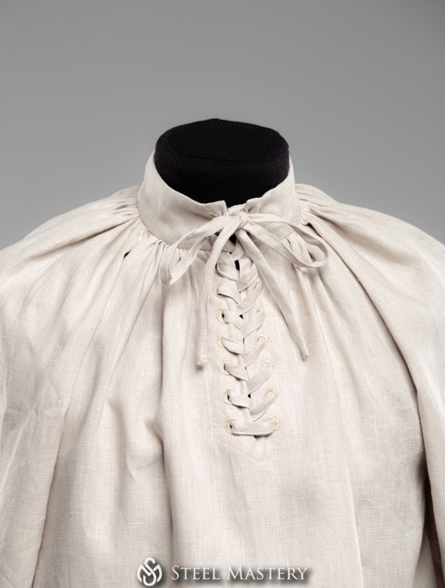 Men's shirt with lacing, XV century Vestimenta medieval