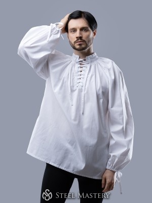 Men's shirt with lacing, XV century Vestimenta medieval
