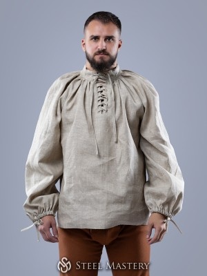 Men's shirt with lacing, XV century Mittelalterliche Kleidung