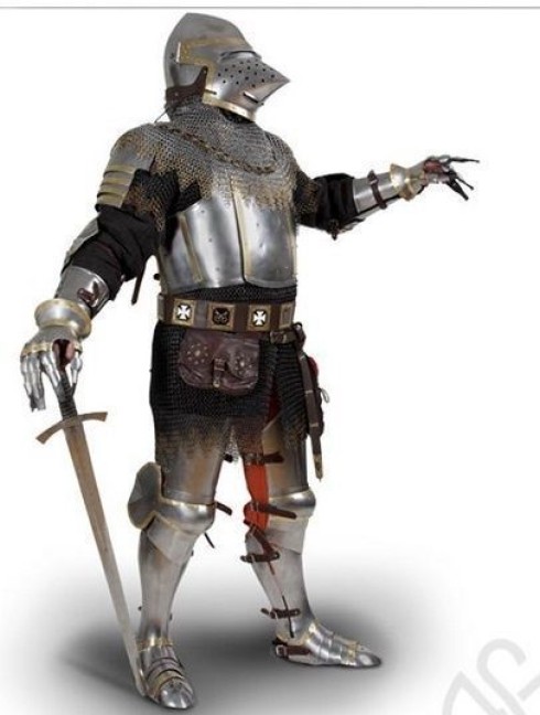 Armour of the XIV century in Churburg style Armadura de placas
