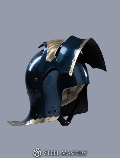 Sallet with brass leaves Helmets