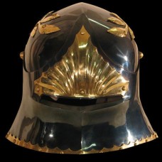 Sallet with brass leaves image-1