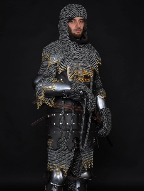 13 century European armour in colours of the English royal house Armadura de placas