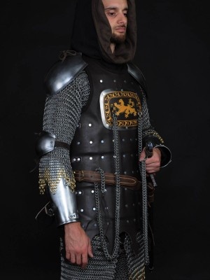 13 century European armour in colours of the English royal house Armadura de placas