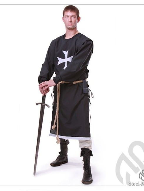 Costume of Hospitaller Order knight or Maltese knight Vestimenta medieval
