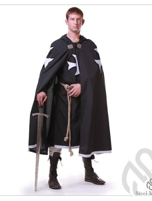 Costume of Hospitaller Order knight or Maltese knight Vestiario medievale