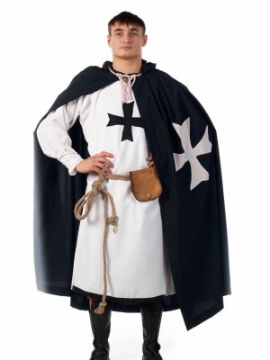 Costume of Hospitaller Order knight or Maltese knight Vestimenta medieval