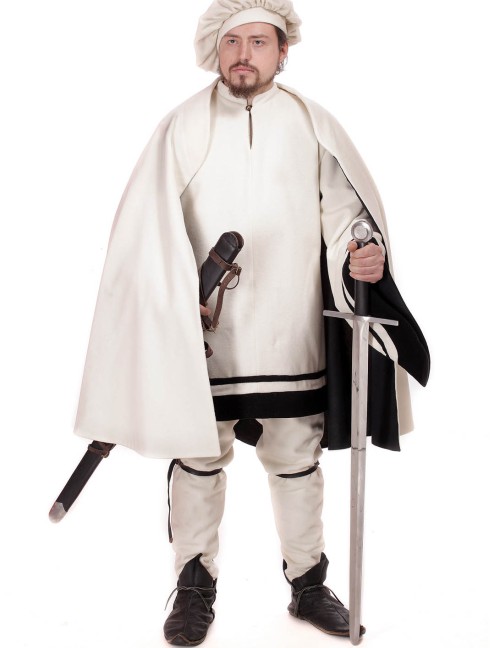Costume of knight, XIV century Vestiario medievale