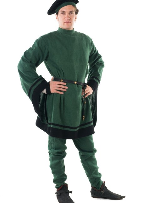 Costume of knight, XIV century Mittelalterliche Kleidung